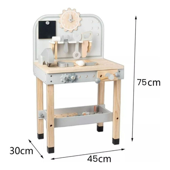 Juego Mesa De Herramientas De Madera 75x45x30cm