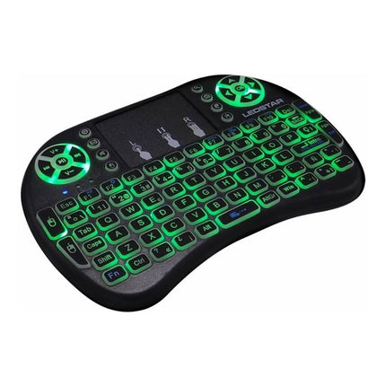Teclado Wireless Ledstar Con Luz Led Rgb  Negro