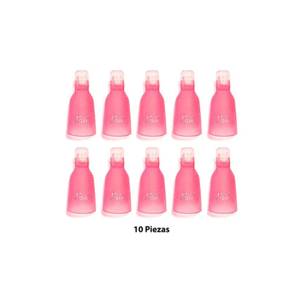 Pinzas Clip Removedor Esmalte Acrílico O Gel X 10 Unidades