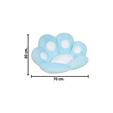 Almohadón Pata De Gato - Asiento Puff Peluche Huella V 1