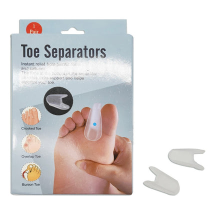 Separador De Dedos De Silicona Geneico Zow X2 Unid. Transparente Liso