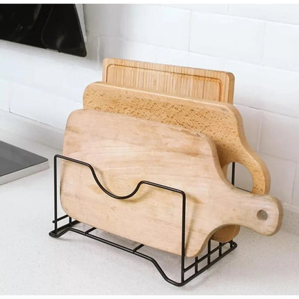 Soporte Ollas-tabla Separador Metal Tapas Organizador Blanco