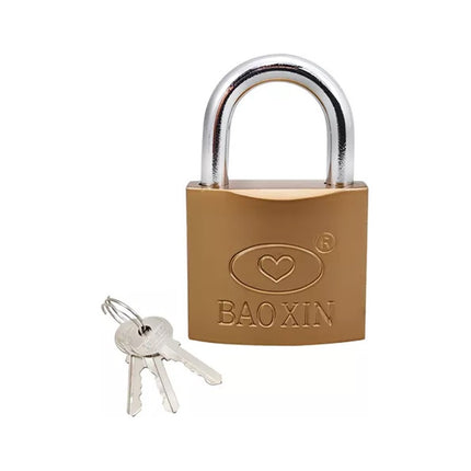 Candado De Bronce Industrial 32mm 3 Llaves Dorado