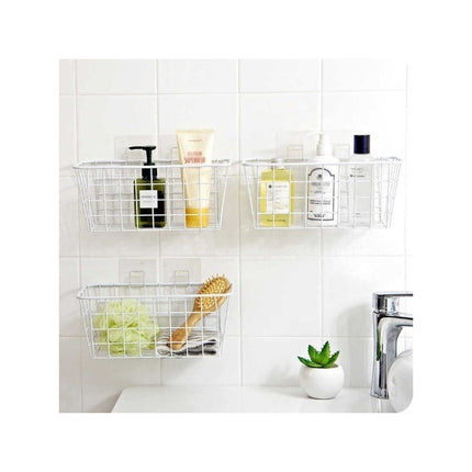 Canasto Organizador Adhesivo Metal Cocina Baño