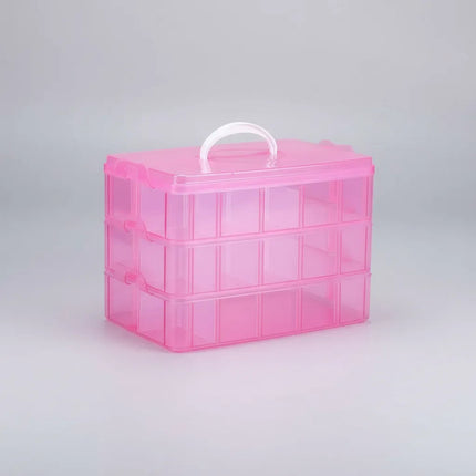 Caja Plastica De Almacenamiento Apilable Con Asa V