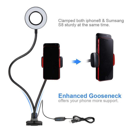Soporte De Teléfono 2 En 1 Con Anillo De Luz Led Tik Tok