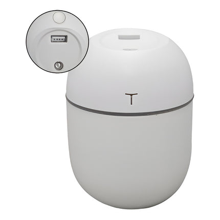 Difusor Aromatizante Humidificador Y Veladora Blanca Usb,,