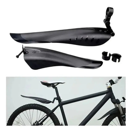 Guardabarros Plásticos Flexibles Para Bicicleta Negro