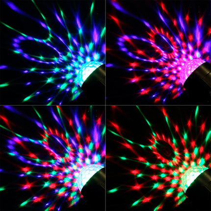 Luz Disco Media Bola Rgb Giratoria Con  Base A 220v