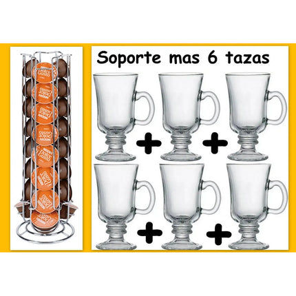 Soporte De Capsulas Dolce Gusto + 6 Tazas Grandes