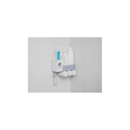 Dispensador Pasta Dental Y Porta Cepillo Con 3 Vasos N/a