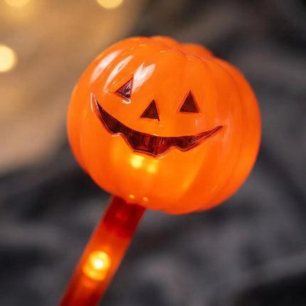 Varita Con Luz Calabaza Para Halloween Naranja