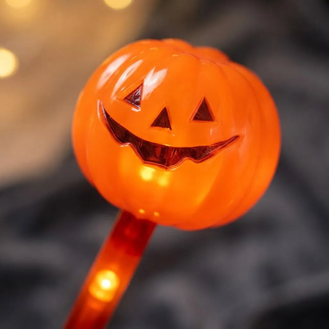Varita Con Luz Calabaza Para Halloween Naranja