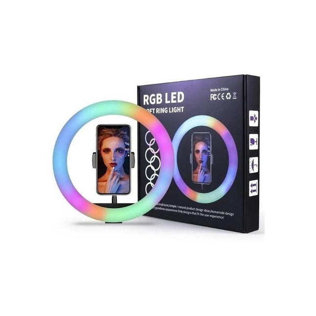 Aro Luz Led Anillo Rgb P/ Camara Selfie Fotos Celular 20cm