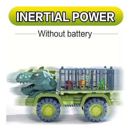 Camion De Transportador P/15 Dinosaurios Juguete Regalo Niño Dinosaurio Verde