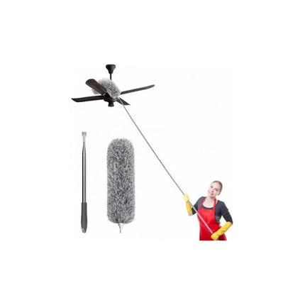 Plumero 3 En 1 Limpiador Extensible 2,8mts Techos Hogar Gris