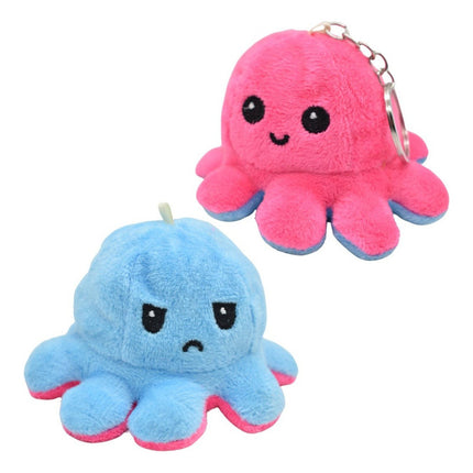 Llavero Pulpo Reversible De Peluche 10x6cm. V
