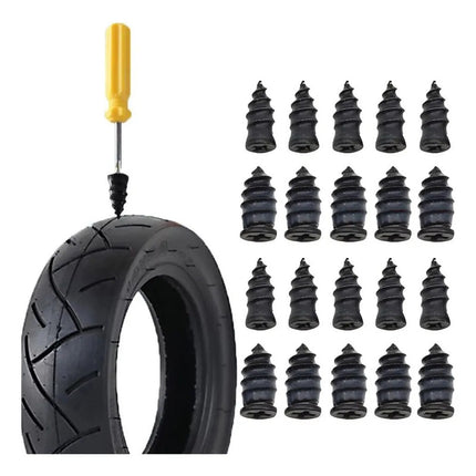 Pack 20 Tornillos Tarugos Reparar Pinchadura Negro