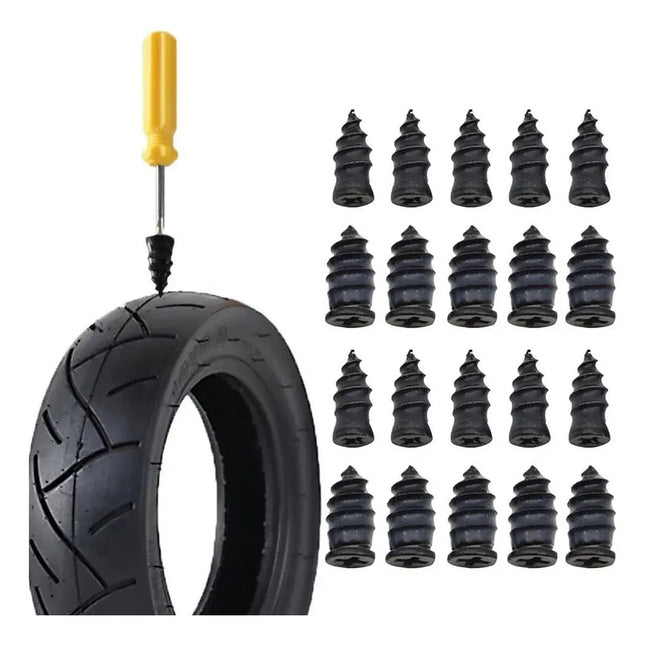 Pack 20 Tornillos Tarugos Reparar Pinchadura Negro