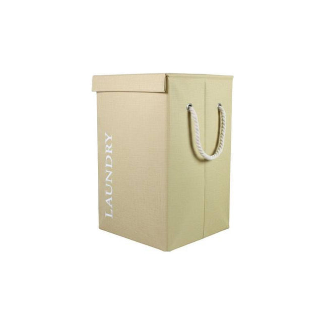 Canasto De Tela Para Ropa 54x36x32cm. Laundry Beige Lisa