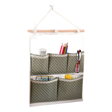 Organizador De Tela Con 5 Bolsillos Para Colgar Diseño Varios