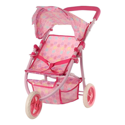 Coche De Muñecas Con  3 Ruedas  Cochecito Infantil Rosado