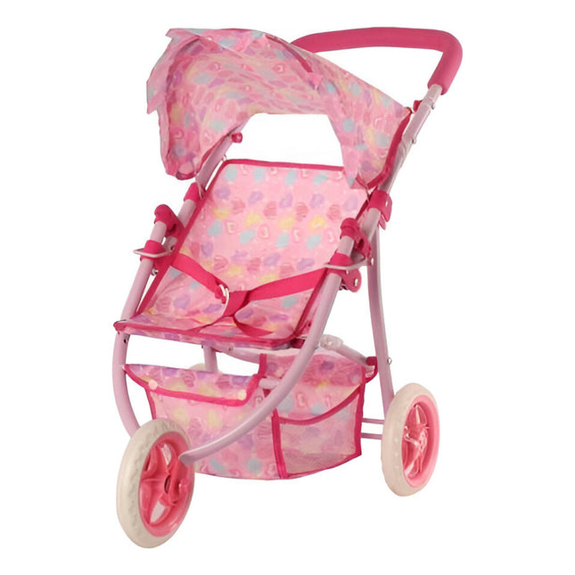 Coche De Muñecas Con  3 Ruedas  Cochecito Infantil Rosado