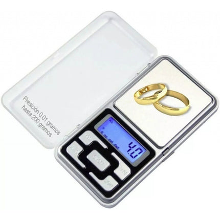 Balanza Digital De Precisión 0,01g Hasta 200g De Bolsillo  Gris