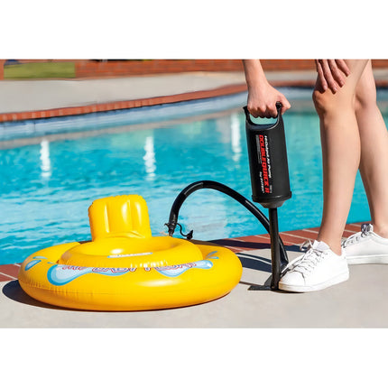 Inflador Manual Double Quick 2 36 Cm Mediano Negro