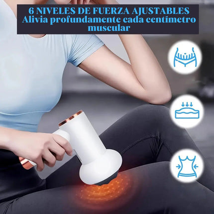 Masajeador Corporal Muscular Pistola Portatil 5 Cabezales V