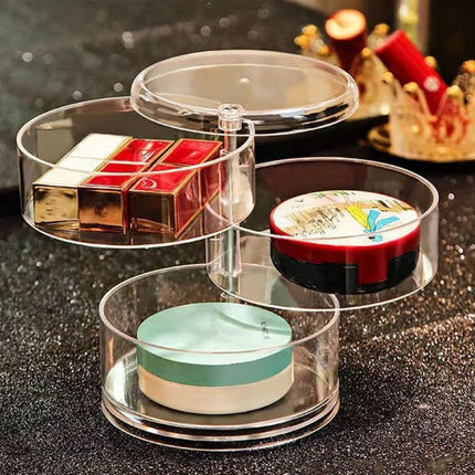 Organizador Acrílico 360o Para Accesorios 14x11cm Transparente
