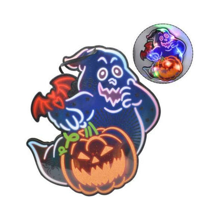 Cartel De Halloween Con Luces Y Pilas Incluidas Halloween