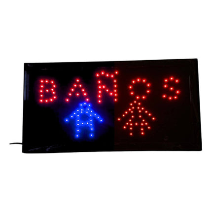 Cartel Led Baño Hombre Y Dama V