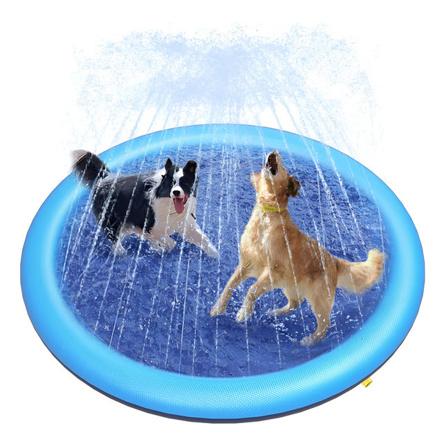 Piscina De Agua Con Aspersor Para Mascotas Diametro 1 Metro G