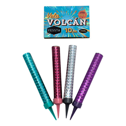 Vela Volcan Para Cumpleaños X 4