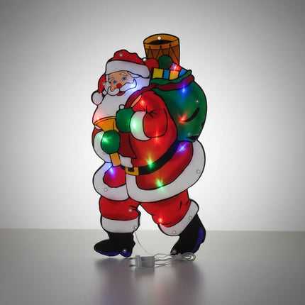 Cartel Diseño Navideño Con Luces 45x23cm. X