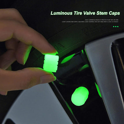 Tapa Valvula Tapones Luminosos Auto / Moto / Bici X4