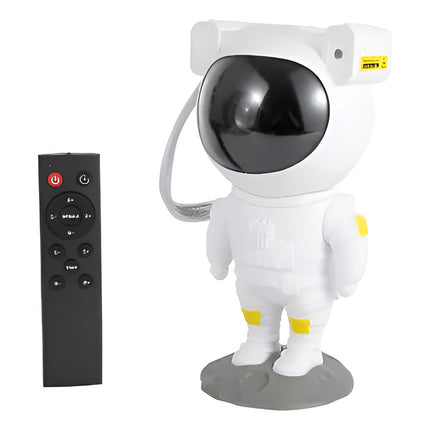 Veladora Lampara Proyector Astronauta  Estrellas De Galaxia Blanco Blanco