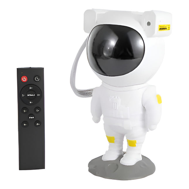 Veladora Lampara Proyector Astronauta  Estrellas De Galaxia Blanco Blanco
