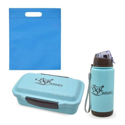 Set De Vianda Con Cubiertos, Botella Y Bolsa 21x19cm