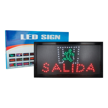 Cartel Led Salida 48 X 25 Cm Salida
