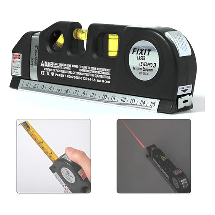 Nivel Regla Con Laser 2 En 1  Con Cinta Métrica