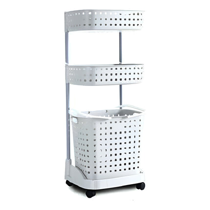 Carro Organizador Estantes Baño Ropa Sucia Cocina Con Ruedas V