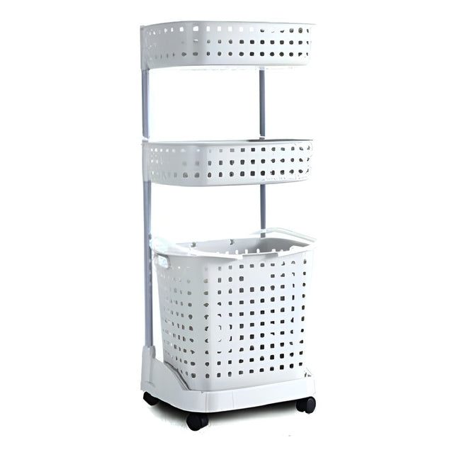 Carro Organizador Estantes Baño Ropa Sucia Cocina Con Ruedas V