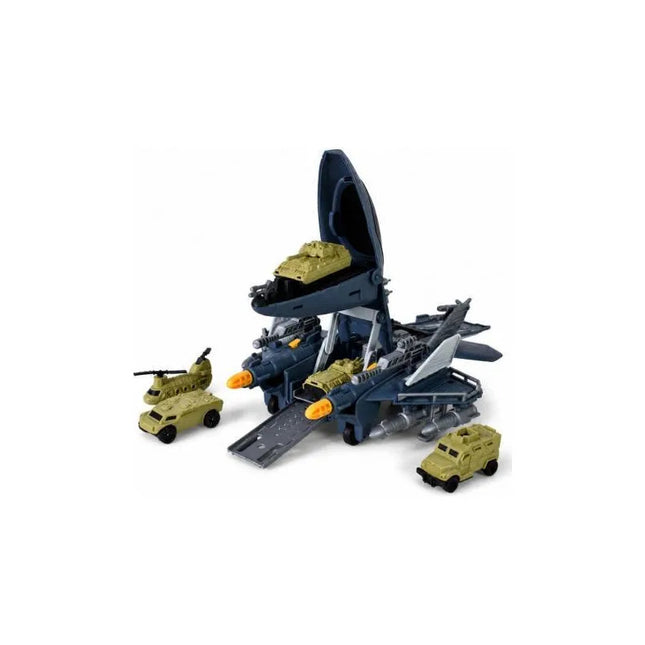 Set Militar Con Avión Porta Vehículos 30x23cm Ty372740b Avión