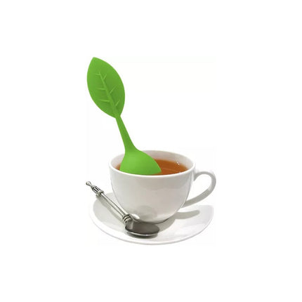 Infusor De Té En Silicona Y Acero Inox. Y Bandeja Antigoteo Varios