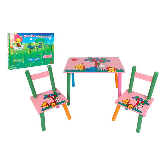 Set De Mesa Con Sillas Infantil Con Diseño