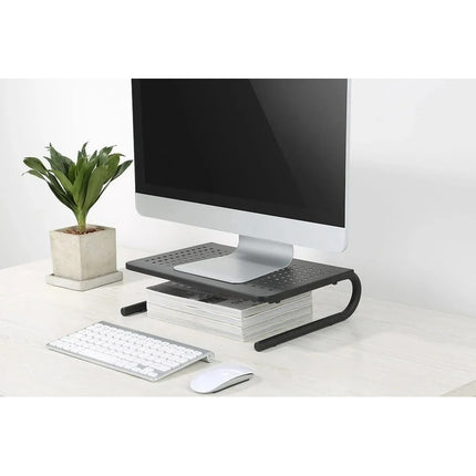 Base Soporte Elevador Para Monitor Notebooks Mejora Postura Negro