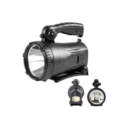 Foco  Faro Led Recargable 1700 Lumenes  Caza / Pesca  Blanco Negro