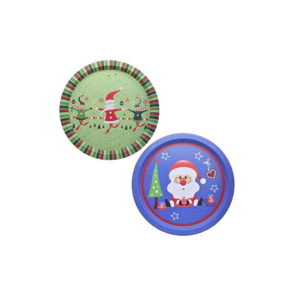 Bandeja De Metal Con Diseño Navideño 33 Cm Ccm00639 V
